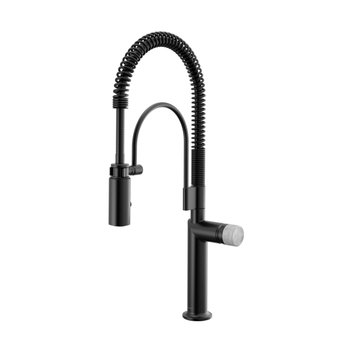 Brizo Semi-Professional Kitchen Faucet with Concrete Knob Handle Kit