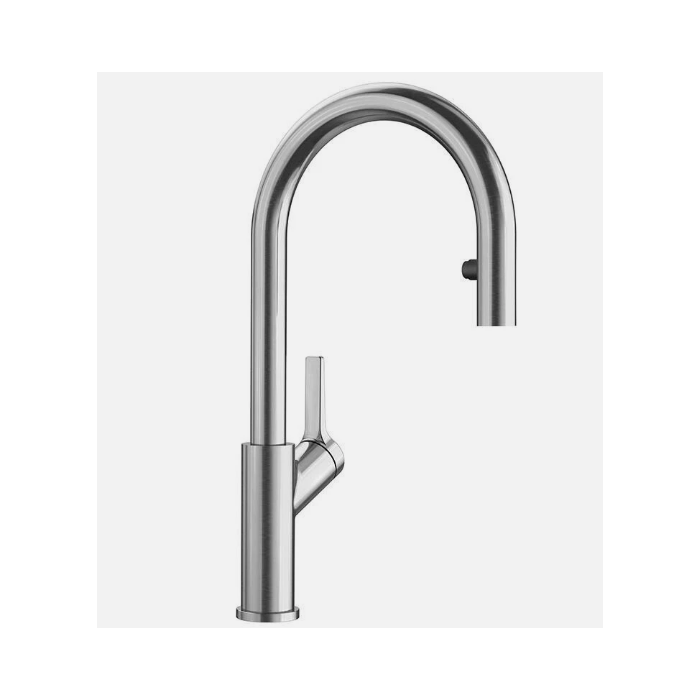 Blanco 526389 Urbena Single Handle Pull Down Kitchen Faucet Classic Steel