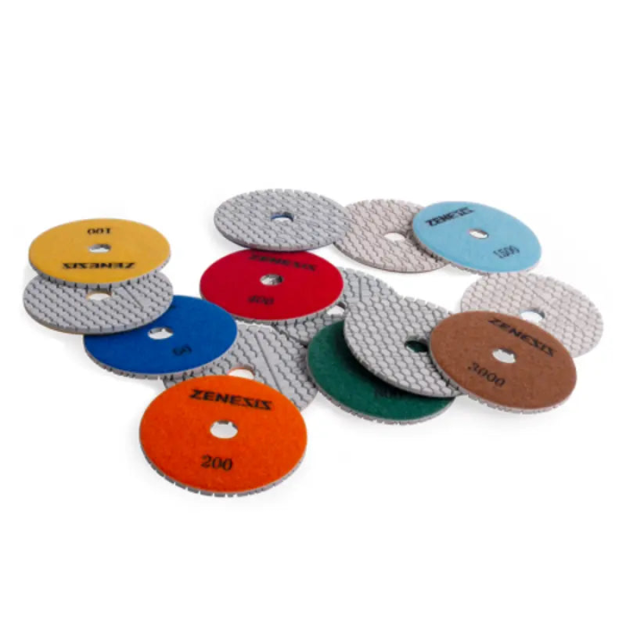 Zenesis-Hybrid White Resin Pad 50-3000 Grit 4"