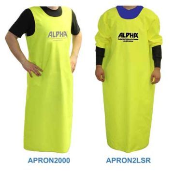 Alpha Waterproof Aprons – Sleeveless X-Large & Long-Sleeved Small