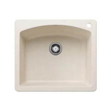 Blanco-Soft White-Diamond Single Bowl Dual Deck-443060