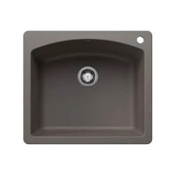 Blanco-Volcano Gray-Diamond Single Bowl Dual Deck-443097