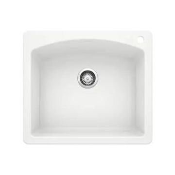 Blanco-White-Diamond Single Bowl Dual Mount-440211