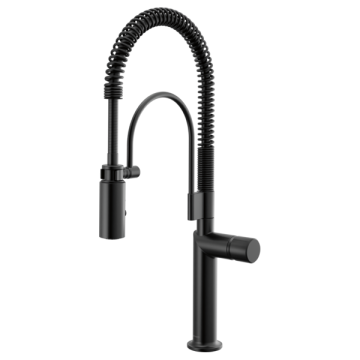 Brizo 63375LF Semi-Professional Kitchen Faucet with Metal Knob Handle Kit