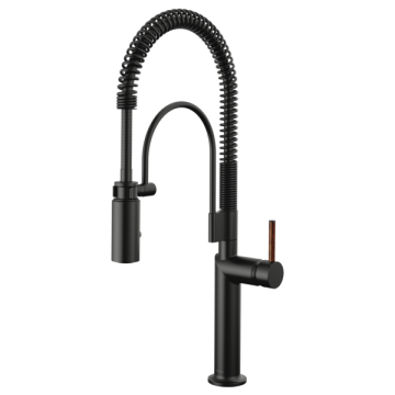 Brizo 63375LF Semi-Professional Kitchen Faucet with Wood Lever Handle Kit