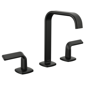 Brizo 65368LF Widespread Lavatory Faucet with Square Spout W/ Twist Lever Handle Kit