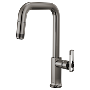 Brizo 63007LF Kitchen Faucet with Pull-Down Spray and Knob Handle Kit