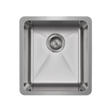 Jade- Emerald  18 Gauge Single Bowl Undermount Bar Sink, Radial Corners, 16x18x9