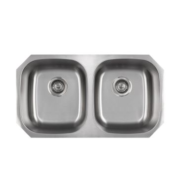 Liberty- Houston 18 Gauge 5050 Undermount Kitchen Sink, Radial Corners, 32x18x9