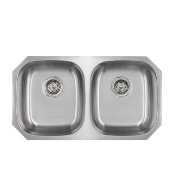 Liberty-Houston ADA 18 Gauge 5050 Undermount Kitchen Sink ADA, Radial Corners, 32x18x6
