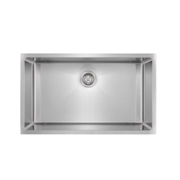 Master Chef- Valence 27 Radial Culinary Style Stainless Steel Kitchen Sink w/Slight Radius 27x18x10 15 G RADIAL CORNERS