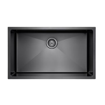 Master Chef-Versailles 30 Radial in GunMetal Black-Culinary Style Stainless Steel Radial Kitchen Sink