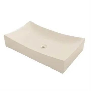 Oasis- Auriga Large BIS Modern Rectangular Vessel China Sink Large (Biscuit) 25.75x16x5