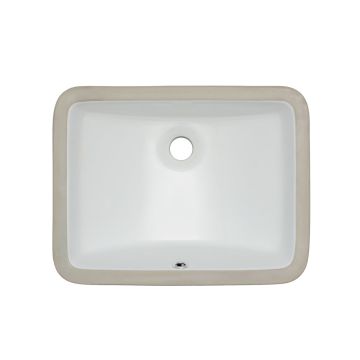 Oasis- Canyon Small Rectangular lav UM Porcelain Sink White 18x13