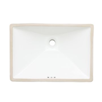 Oasis- Dorado WH-G White-Fully Glazed Preimum 21" Porcelain Undermount Bathroom Sink