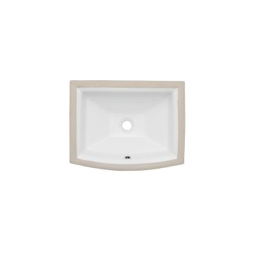 Oasis- Harbor WH Bowed Front Square Virtuous China Bowl in White 19.5x17 O.D.17x13.5 x7 Deep I.D.