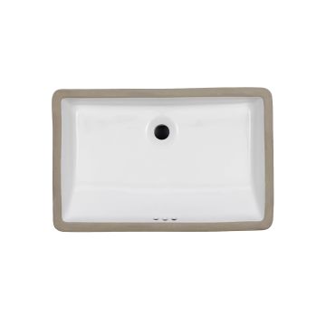 Oasis- Scorpio White rectangle porcelain undermount sink 22.5x14.5x6