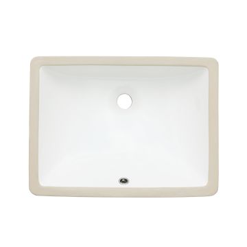 Oasis-White-Phoenix Rectangular Vitreous China UM lav Basin 20x15x7.8