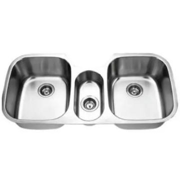Presidential- Buchanan 42 Triple Bowl 16 G Stainless Steel Kitchen Sink 42 x 21