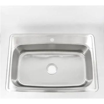 Presidential- Cleveland 1 Hole Self-Rimming large single bowl kitchen siink 33x22x8 w/1 faucet hole