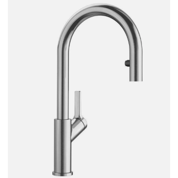 Blanco 526389 Urbena Single Handle Pull Down Kitchen Faucet Classic Steel